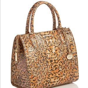 Melbourne Collection Small Caroline Crocodile-Embossed Leather Satchel Bag